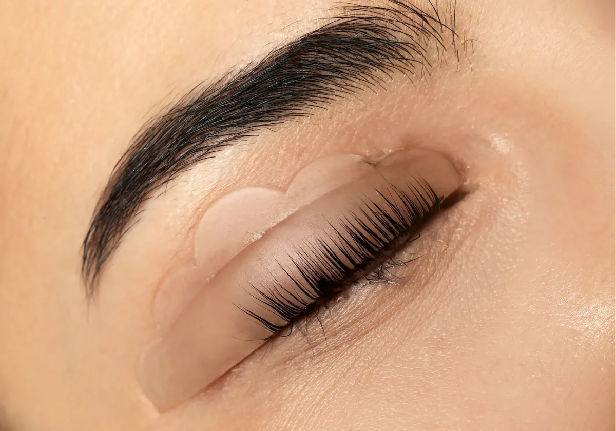 Eyelash Lift closed eyes